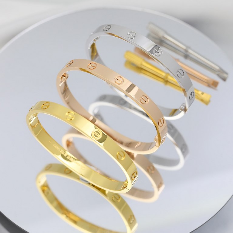 CNC version   Cartier classic diamond-free love bracelet, years of word-of-mouth models. The use of sub-gold material plating 18K gold thick gold does not fade Original CNC machine cutting process! Special promise the de