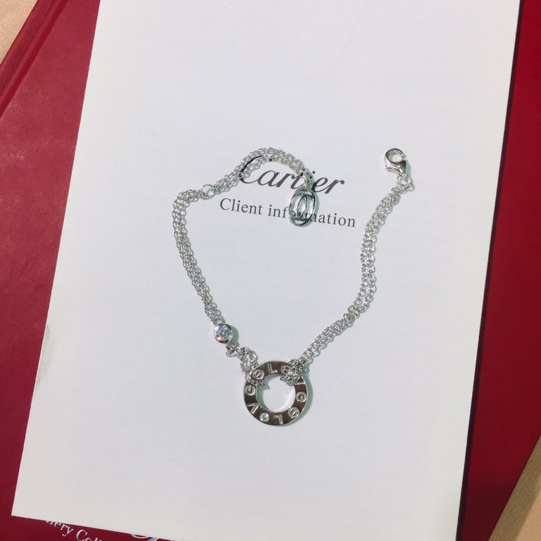 [purchase level] cartier Cartier love letters double layer bracelet         Fried chicken exquisite! [color] [color] 925 sterling silver gold-plated Support inspection      main diamond eight hearts and eight arrows, hig