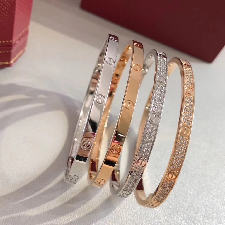 Cartier Cartier narrow version of the love series bracelet, the official website selected models   exclusive high-end quality real picture   generation level   exquisite and delicate workmanship   heavy version   super f