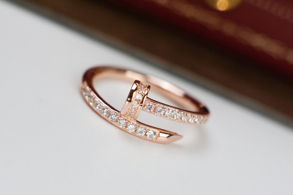 Cartier Nail Shape Ring    micro-set full of diamonds  long-lasting sparkle Cartier classic masterpiece    personality and fashion, comfortable to wear    Exquisite workmanship   original logo Made of sub-golden material