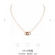 Seiko version] Cartier necklace Cartier latest three ring double chain necklace   electroplating 18k gold technology counter version one to one quality   inlaid with imported simulation diamonds color separation plating 