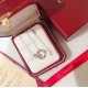 Cartier Cartier LOVE series size double ring full of diamonds reversible necklace Counter consistent cnc polishing process screws mark Selected German imports s925 sterling silver material plating thick gold classic time