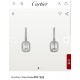 Cartier Cartier Destinee series new models square diamond ear hooks single diamond low-profile luxury content Selected Germany imported s925 sterling silver material plating thick gold color will not fade and not allergi