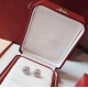 Cartier Cartier Spin Series four claw earrings   Original logo wordmark Classic luxury High-end customized 925 sterling silver gold-plated!bling bling High-carbon diamonds shock you understand   stars with the same model