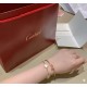 Counter newest Fire pop Stretch thin version Cartier Cartier Juste un Clou studded series head and tail with diamonds bracelet The texture is really good! Quality bar drop 925 sterling silver material plating 18 platinum