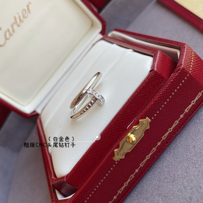 V gold plating 1.0 imitation gold, thick version (yardage 5678) Cartier rough version of the head tail diamond studded ring   Classic masterpiece, enduring  Legendary classic, has always been popular need not say more  L