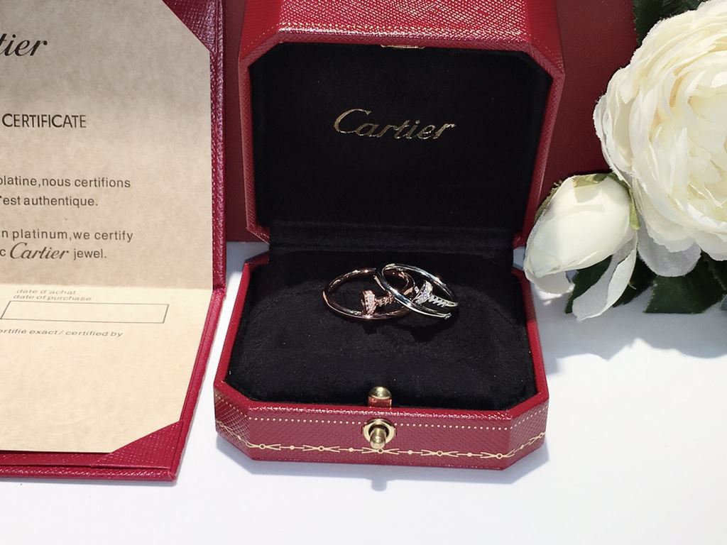 Cartier new nail ring, S925 sterling silver fine version, men and women couples models, opening design does not distinguish between the size, simple and versatile models, Luhan star with models, ring item number L32.