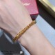 V gold plated 1.0 imitation gold (narrow version of the size 16.17) Cartier couples models CNC narrow version of the bullet bracelet, the most popular one    Both sides of the small willow nails can be free to shake, a v