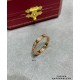 V gold plated with micronized gold Size 5678 Cartier CNC narrow two rows of diamonds full star ring   Each stone on the ring is hand-set Refractive refractive index is visible to the naked eye   V gold material plated wi