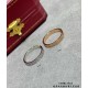 V gold plated with micronized gold Size 5678 Cartier CNC narrow two rows of diamonds full star ring   Each stone on the ring is hand-set Refractive refractive index is visible to the naked eye   V gold material plated wi