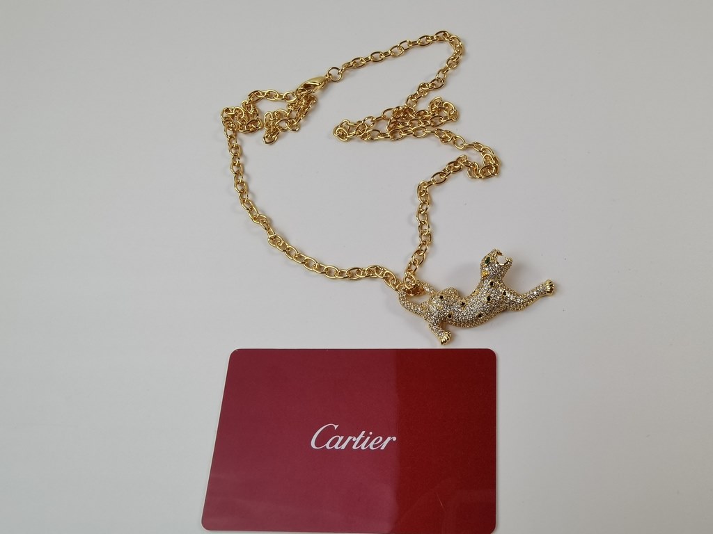 Cartier Cartier 11 Leopard with diamonds Edition Necklace Shipping Classic aristocratic style, luxury full of diamonds caressing leopard design Exclusive real photos   Heavy industry to create a perfect replica of the em