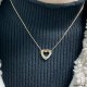 V gold material Split-color plating Cartier three-color love between diamond necklace, another classic, perfect interpretation of symmetrical aesthetics Elegant and generous. Wear comfort is high It is not easy to hook t