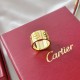 [OEM Grade] Cartier Cartier 22 years new wide version screw print ring The highest version in the market CNC process k gold version Super high-end Imported s925 sterling silver material electroplated with imitation gold 