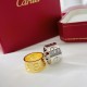 [OEM Grade] Cartier Cartier 22 years new wide version screw print ring The highest version in the market CNC process k gold version Super high-end Imported s925 sterling silver material electroplated with imitation gold 