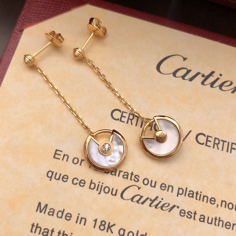 Seiko version] Cartier amulet earrings carnelian earrings, real gold customized the most one! With a variety of different guardian stones to convey strong emotions, it is like an amulet, or a lock of promises, spitting o