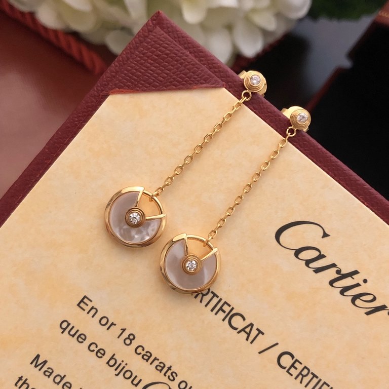 Seiko version] Cartier amulet earrings carnelian earrings, real gold customized the most one! With a variety of different guardian stones to convey strong emotions, it is like an amulet, or a lock of promises, spitting o