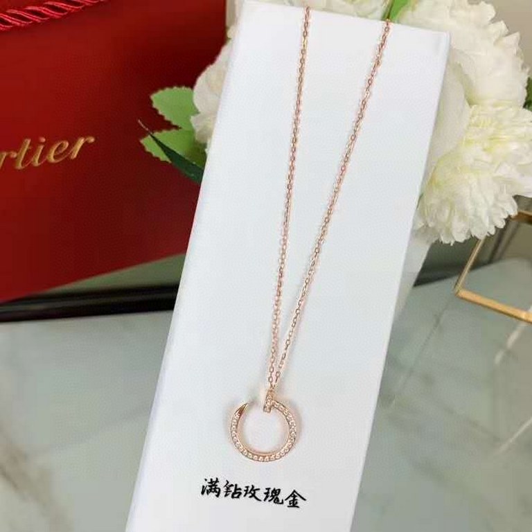 Hot   Cartier full diamond studded necklace. Meng Ziyi's same model, super star netroots wear! There must be a reason for it to be a big hit! The nail shape is full of personality, fashion trend, define yourself! Simple 