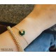 V gold plated 1.0 imitation gold Cartier natural malachite amulet bracelet, Amulette de Cartier jewelry, the most customized one in real gold! With a variety of different guardian stones to convey strong emotions, it is 