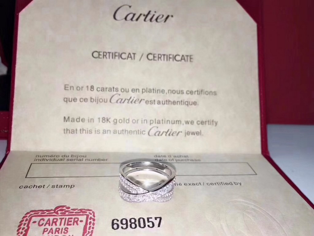 Cartier new double ring, S925 sterling silver fine version, noble and luxurious, the United States version of the size 6.7.8, ring item QN60.