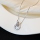 Cartier Cartier LOVE series size double ring full of diamonds reversible necklace Counter consistent cnc polishing process screws mark Selected German imports s925 sterling silver material plating thick gold classic time