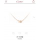 Love Cartier diamond-free double ring necklace!Love series was born in the 1970s in New York, double ring interlocking, representing the loyalty and commitment of love, with love firmly circled!   Electroplated 18k gold 