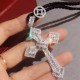 New  Original grade  CARTIER Cartier crystal diamond cross type necklace!    one to one original logo lettering print    imported set diamonds  necklace Exquisite small   Hundreds of models  price pretty    noble atmosph