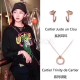 Cartier new three rings necklace with diamonds, S925 silver, end chain with original Logo, fine accessories, necklace