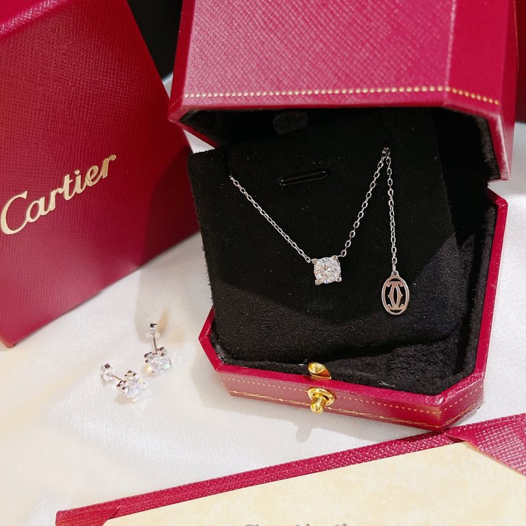 Spot out! High-end customized top 925 sterling silver high-carbon diamonds gold-plated! The shock of high carbon diamonds you know                 Platinum necklace earrings