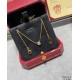 V gold plated 1.0 imitation gold Cartier solitaire necklace. Classic production Small jewelry can bring out the atmosphere and freshness Add the original small hangtag not the market ordinary version