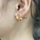 V gold Cartier Cartier LOVE half circle earrings Classic with flying saucer earplugs [purchase level]   classic Cartier love series. The most classic models need not be introduced High-end imported from Germany Three col