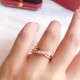 Cartier Cartier Etincelle de Collection Single row diamond crossover ring Crafted to perfection Finally published High-end customized s925 sterling silver material thick gold Size 678