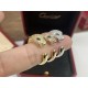 Cartier Cartier leopard full diamond ring     Classic aristocratic model, personalized open design    Exclusive real shot   Sub-gold plating 18k gold craftsmanship micro-set with multi-grain super-shiny AAAA diamonds   d