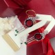 Sell crazy star hot push models    Cartier Cartier Series Jewelry sexy three-dimensional SOLEIL fashion full of diamonds spotted leopard circle tassel emerald earrings earrings shipment   star with the same paragraph, be