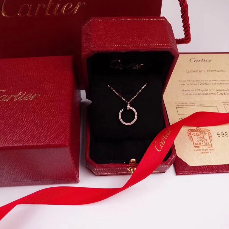 Hot   Cartier full diamond nail necklace. Meng Ziyi same model, super stars net red wear! Big red must have its reasons! The nail shape is full of personality, fashion trend, define yourself! Simple and uncomplicated, me