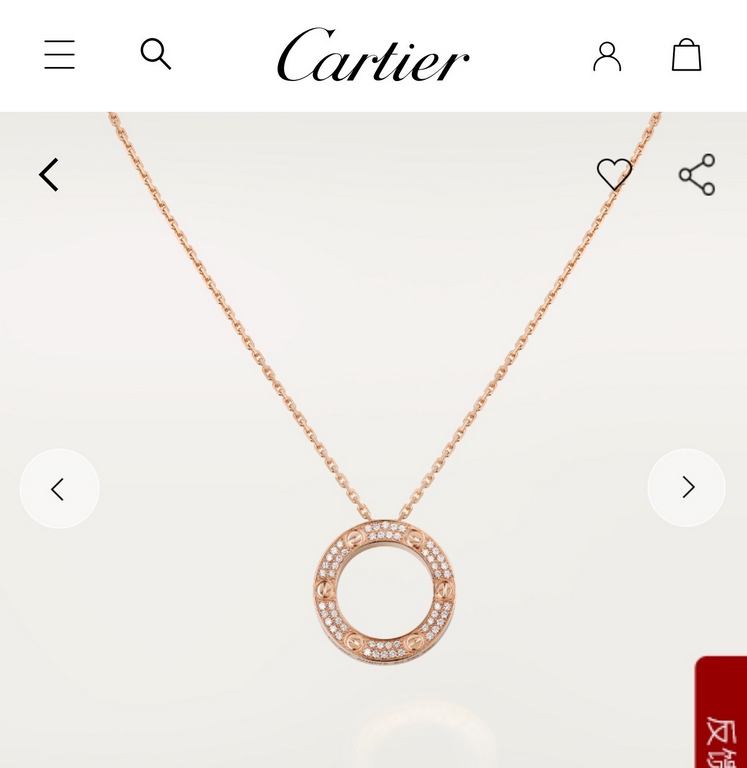 B898   V gold version Cartier (Cartier) Classic full of stars  necklace - Cartier LOVE series that is born for the vow of love, the classic screw logo seal the world's most beautiful sentiment.     Atmospheric fashion ti