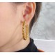 V gold plated 1.0 imitation gold Cartier CNC large bullet earrings with original flying saucer earbuds    The two sides of the small willow nails can be free to sway, a very personalized one. Eternal classic Very hot in 