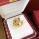 Cartier Cartier luxury domineering polished green eyes leopard ring atmosphere elegant noble   classic aristocratic model, luxury leopard head design    exclusive real shot V gold material plating 18k gold technology wit