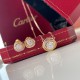 item batch ear batch  Cartier Cartier Tricolor solitaire diamond   earrings   Trinity de cartier series High-end customization Advanced color separation plating craft exquisite top s925 sterling silver material does not 