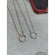 V gold material Cartier CNC thick chain glossy nail necklace, according to the 18K real gold goods to create foreign orders to see the details of the workmanship is very to stand by Exclusive shipments     seconds to kil