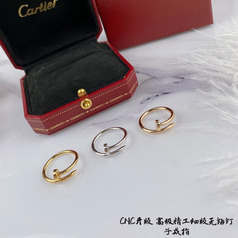 [Seiko version] Cartier nail ring   mini models (code 678) Fine version of the nail ring   white gold rose gold yellow gold. Cartier nail ring CNC ring   to meet your dream of nails counter Cartier China line exclusive d