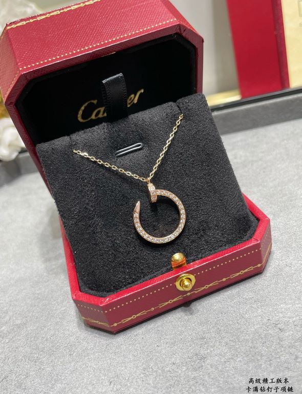 9 2  5       Cartier Cartier Full Diamond Nail Necklace Classic 3 colors complete!