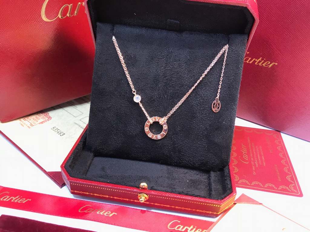 Romance hand in hand #Love for a lifetime  Cartier Cartier Classic LOVE Series Double Layers Necklace  Fashion Netroots star with the same models    Perfect seconds Amazing  S925 sterling silver white gold rose gold two 