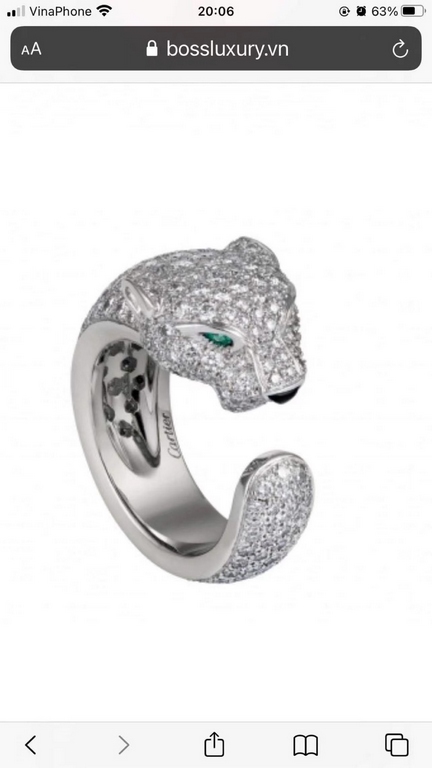 Cartier 11 Large Leopard Full Diamond Leopard Ring Shipping  Classic aristocratic, personalized open design  Fully handmade magnifying glass S925 Sterling Silver Micropavé up to 300 Multiple super sparkling AAAA diamonds