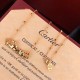 Cartier Cartier necklace [strong] 11 leopard necklace earrings ring shipment    classic aristocratic model, luxury full of diamonds caressing leopard design    exclusive real shot   electroplating 18k gold process counte