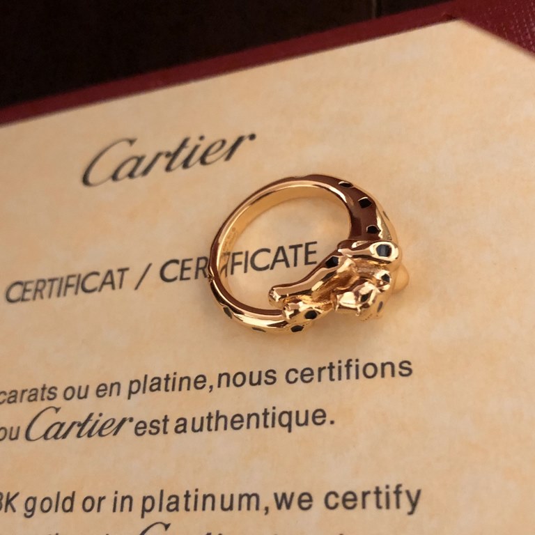 Cartier Cartier necklace [strong] 11 leopard necklace earrings ring shipment    classic aristocratic model, luxury full of diamonds caressing leopard design    exclusive real shot   electroplating 18k gold process counte