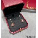 V gold plated 1.0 imitation gold Cartier CNC amulet earrings, Amulette de Cartier jewelry, the most customized one in real gold! With a variety of different guardian stones to convey strong emotions, it is like an amulet