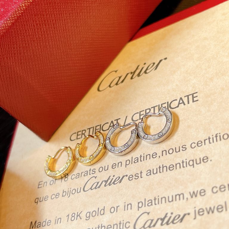 Cartier Classic Starry Night Screws Small Stud Earrings The most classic and popular earrings Eternal classic Hot sales Heavy duty customized Imported S925 sterling silver Electroplated with 18k gold Inlaid with imported