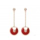 Cartier amulet earrings carnelian earrings, real gold customized the most! With a variety of different guardian stones to convey strong emotions, it is like an amulet, or a lock of promises, spilling out the heart's desi