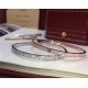 Cartier Cartier official website latest release    hot narrow version of the LOVE full of stars bracelet   imports of gold plating 18k rose gold  white gold inlaid with simulation of high-carbon diamonds   high-end custo