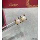 V gold plated imitation gold crafted Cartier cowry pearl earrings, elegant series! 8mm Japanese akoya sea water pearl, round, flawless, aurora borealis! In stock. Premium version Great gift. Natural pearls are non-refund